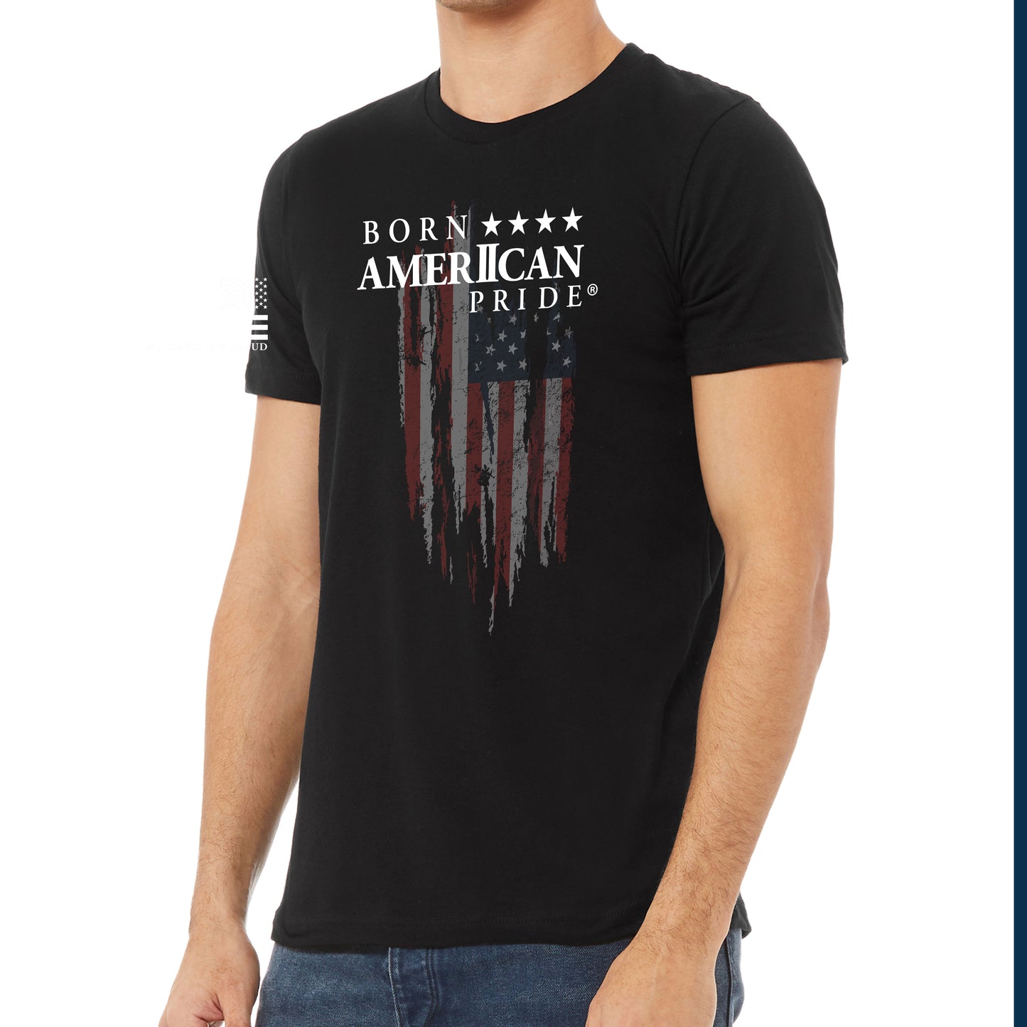 Born American Pride Tattered Flag