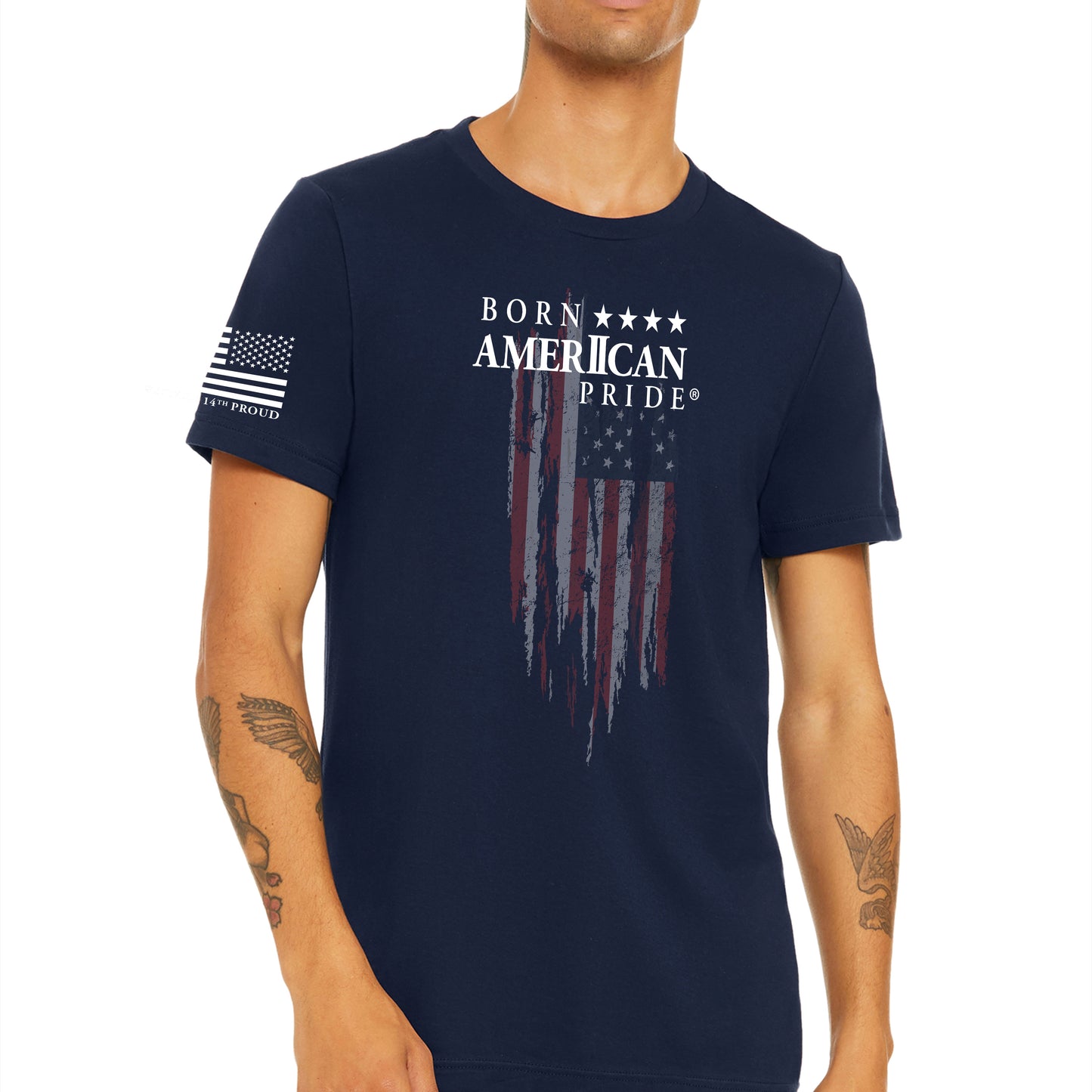 Born American Pride Tattered Flag